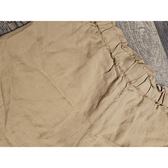 Loft khaki tan paperbag shorts stretchy Womens xs bussiness casual relaxed - Picture 5 of 5